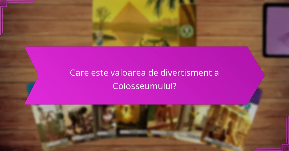 Cum au fost prezentate strategiile militare în Colosseum?
