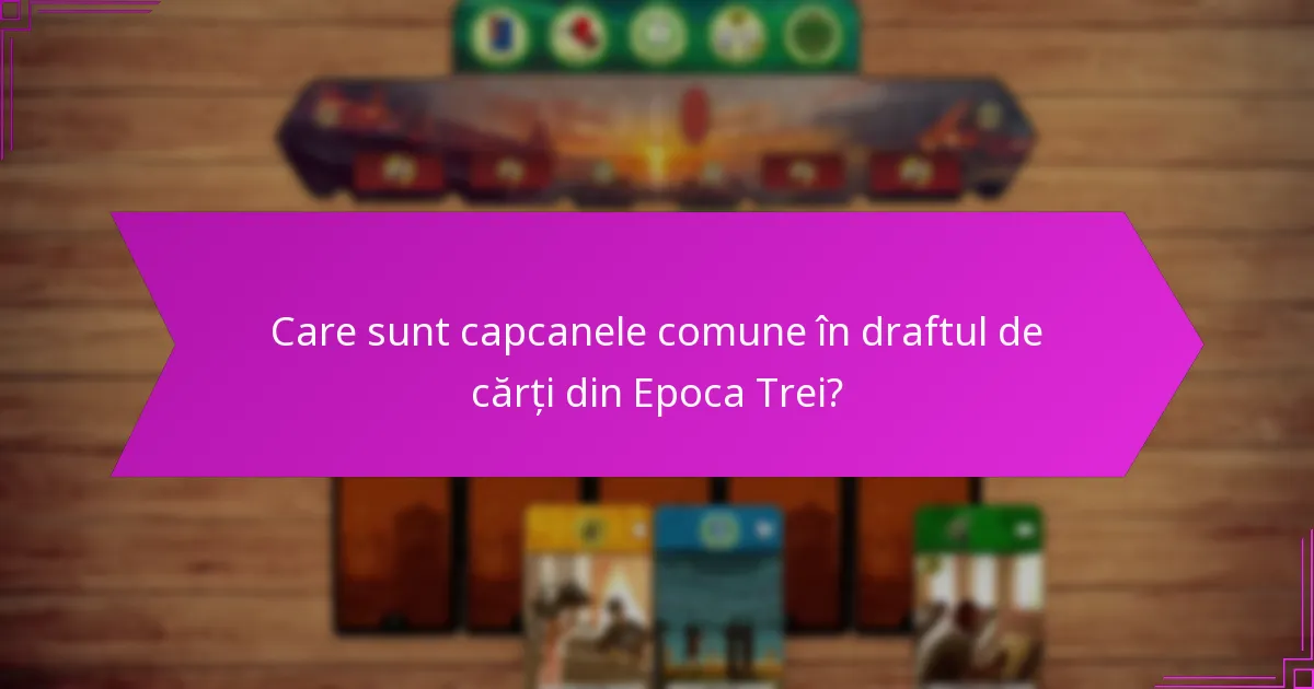 Care sunt capcanele comune în draftul de cărți din Epoca Trei?