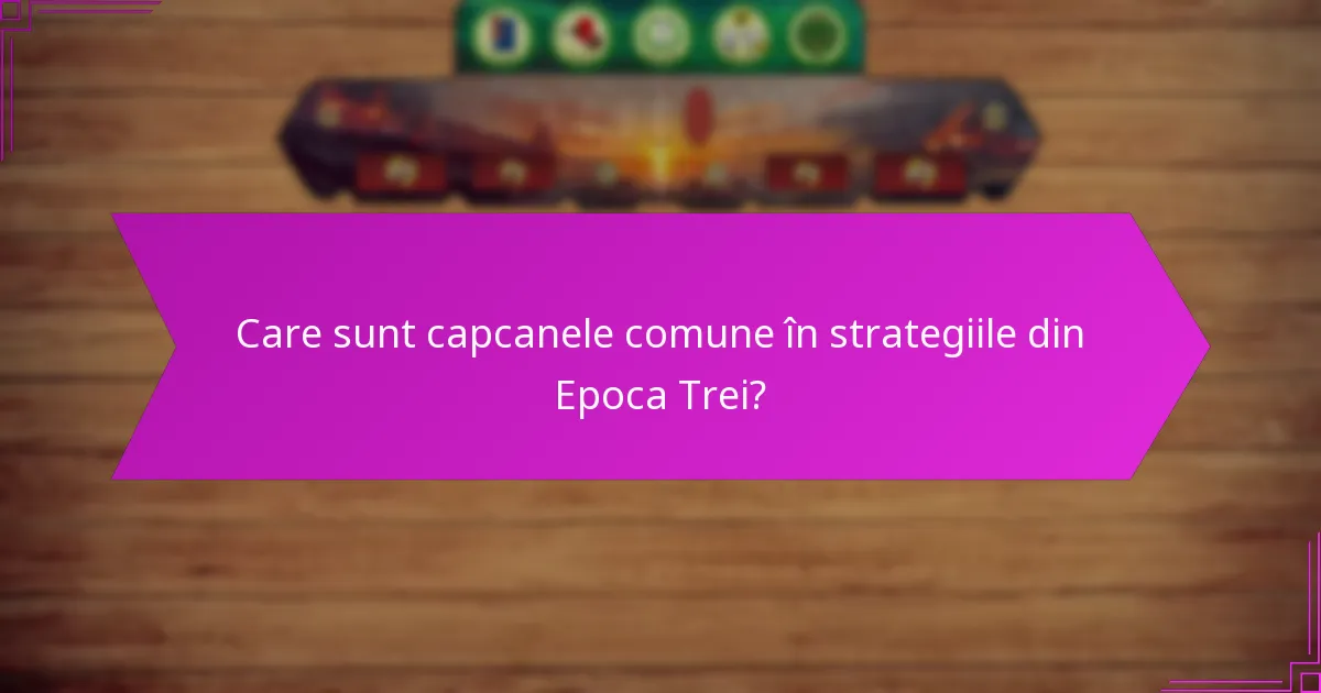 Care sunt capcanele comune în strategiile din Epoca Trei?