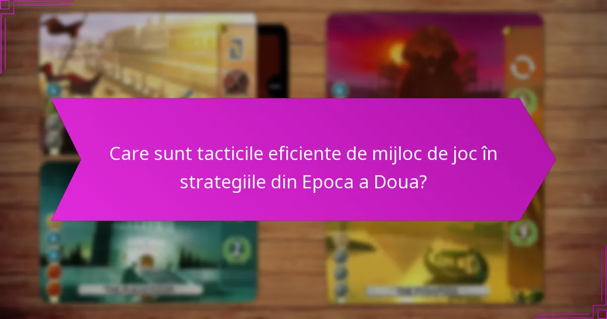 Care sunt considerațiile cheie pentru tranziția de la Epoca întâi la Epoca a Doua?