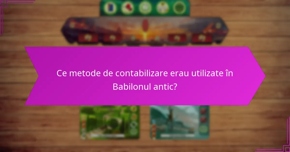 Ce metode de contabilizare erau utilizate în Babilonul antic?