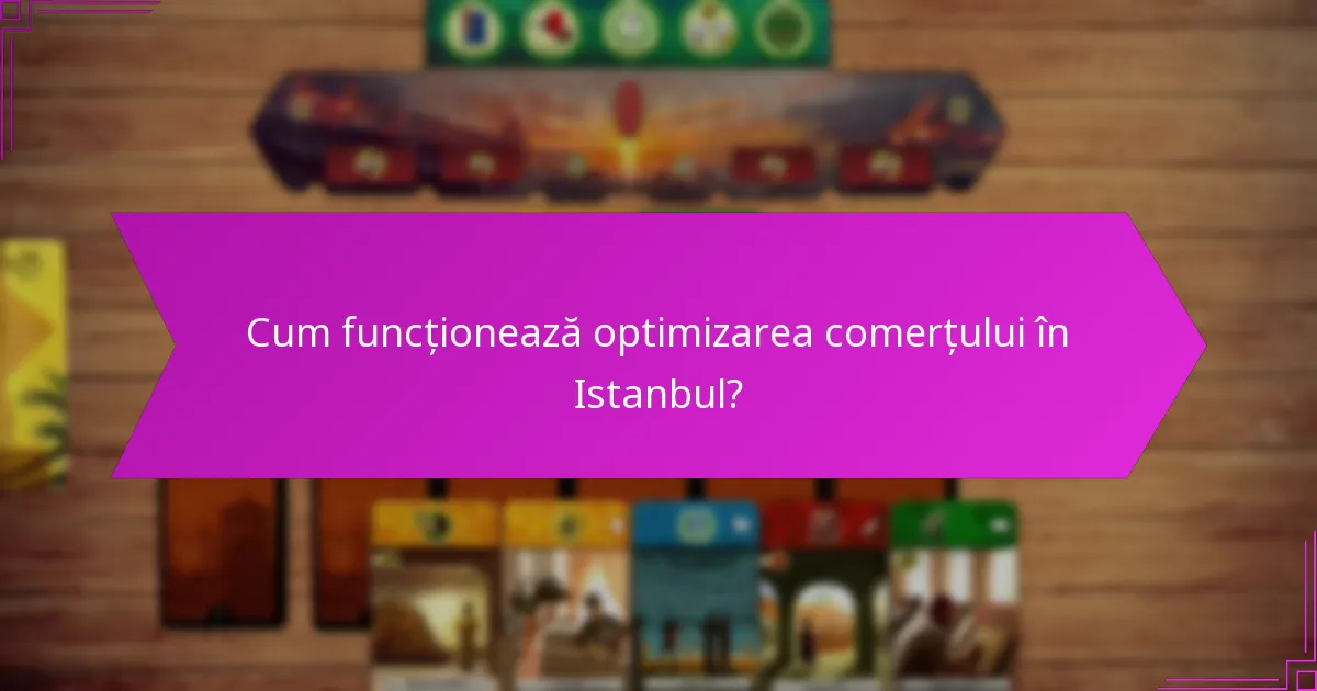 Cum funcționează optimizarea comerțului în Istanbul?