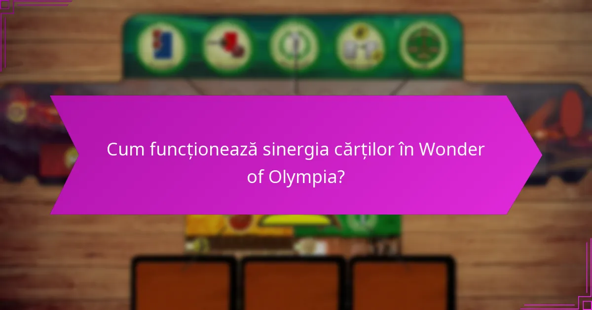 Cum funcționează sinergia cărților în Wonder of Olympia?