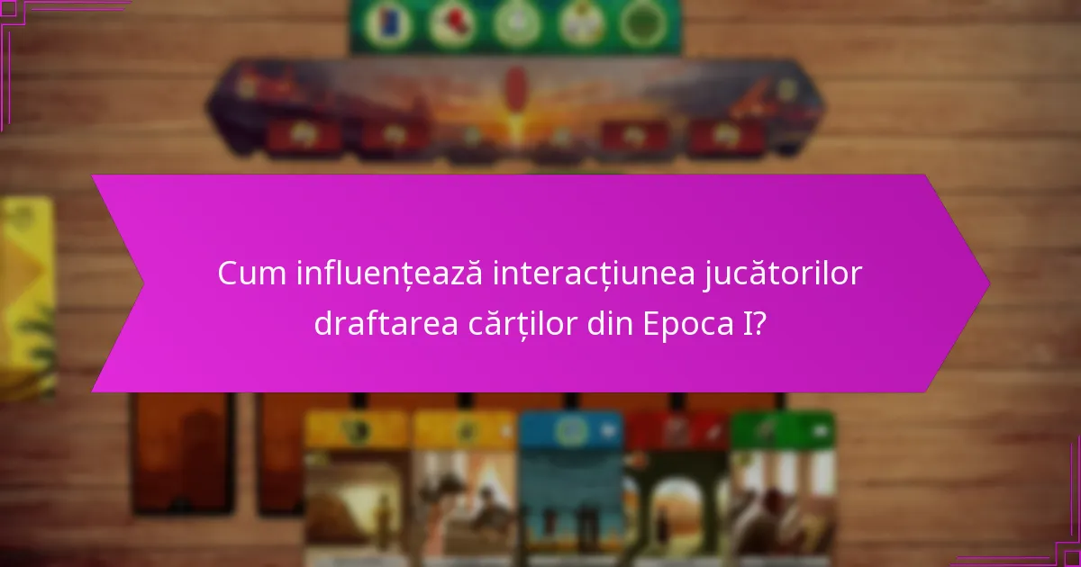 Ce tactici avansate pot îmbunătăți draftarea cărților din Epoca I?